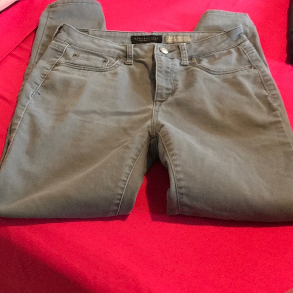 Aeropostale Denim - Steel grey high waisted ankle jeggings
